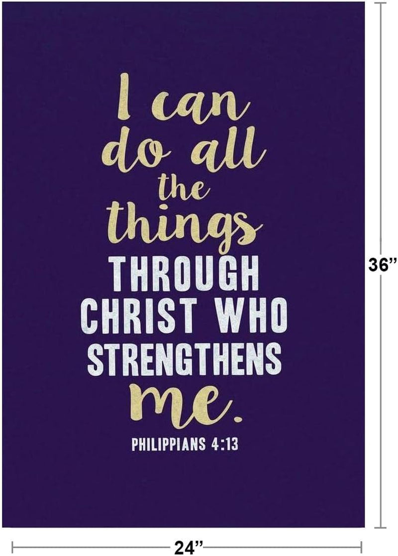 Philippians 4 13 I Can Do All Things through Christ Who Strengthens Me Quotemotivational Cool Wall Art Print Poster 24X36