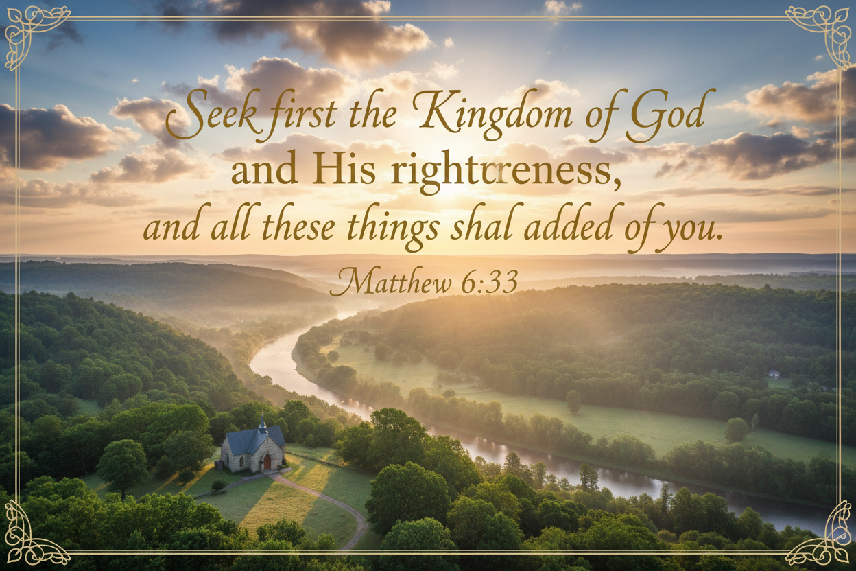 Matthew 6:33 Seek first the Kingdom of God and all His righteousness and  all this things  add to you